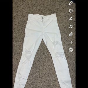 american eagle jeans size 8 white regular